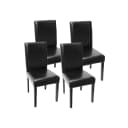 MCW Esszimmerstuhl Littau-4 (4er-Set) Schwarz Kunstleder Bild 1