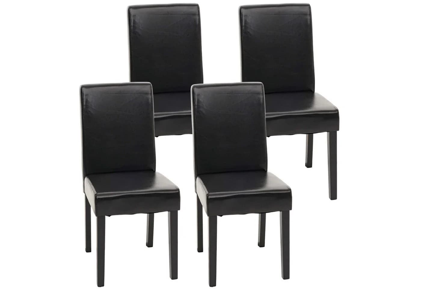 MCW Esszimmerstuhl Littau-4 (4er-Set) Schwarz Kunstleder - Bild 3