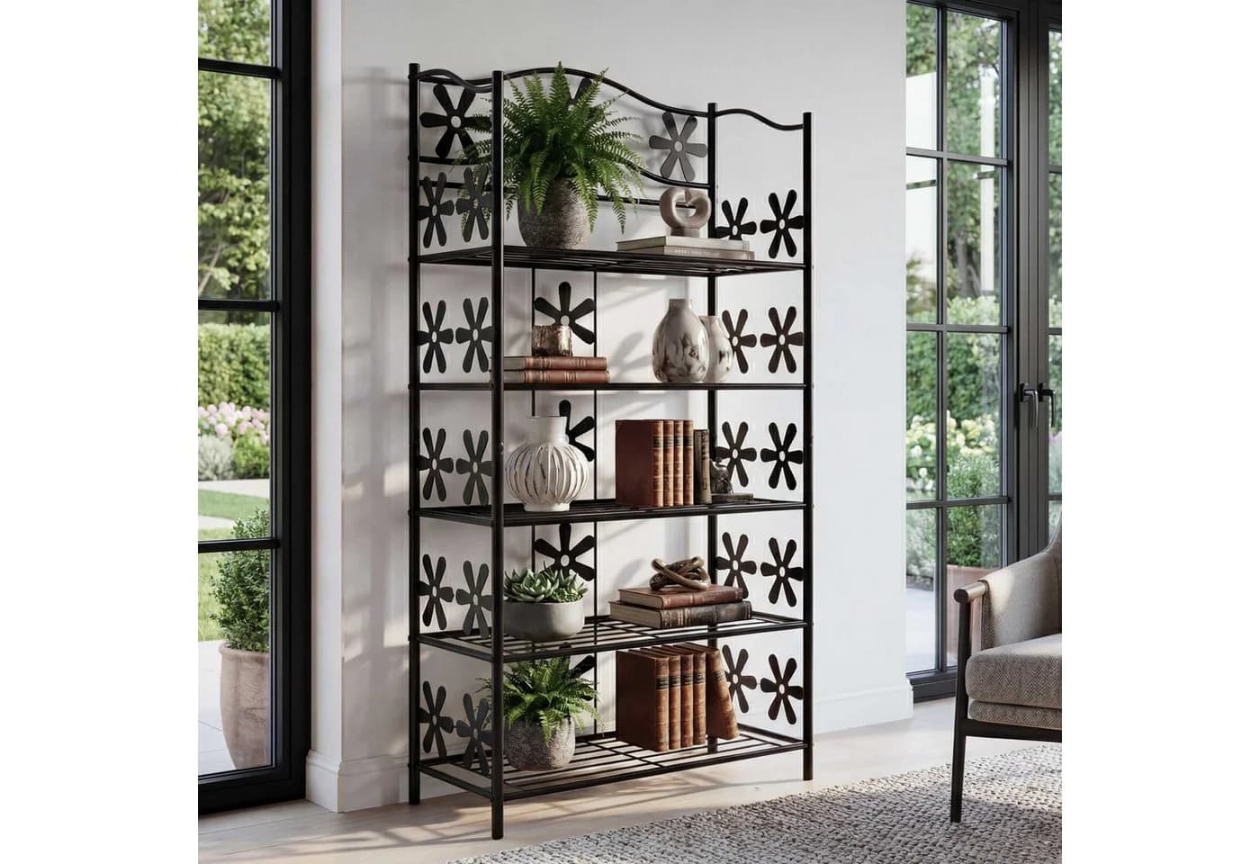 MCW Metallregal Bern 5 Böden Standregal Bücherregal Schuhregal - Bild 3