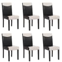 MCW 6er-Set Esszimmerstuhl Littau Schwarz-Weiß Dunkle Beine Bild 2