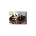 MCW 6er-Set Esszimmerstuhl Littau Schwarz-Rot Dunkle Beine Bild 1