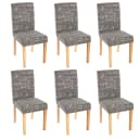 MCW 6er-Set Esszimmerstuhl Littau Grau Textil Helle Beine Bild 2