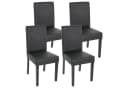 MCW 4er-Set Esszimmerstuhl Littau Kunstleder Schwarz Matt Bild 3