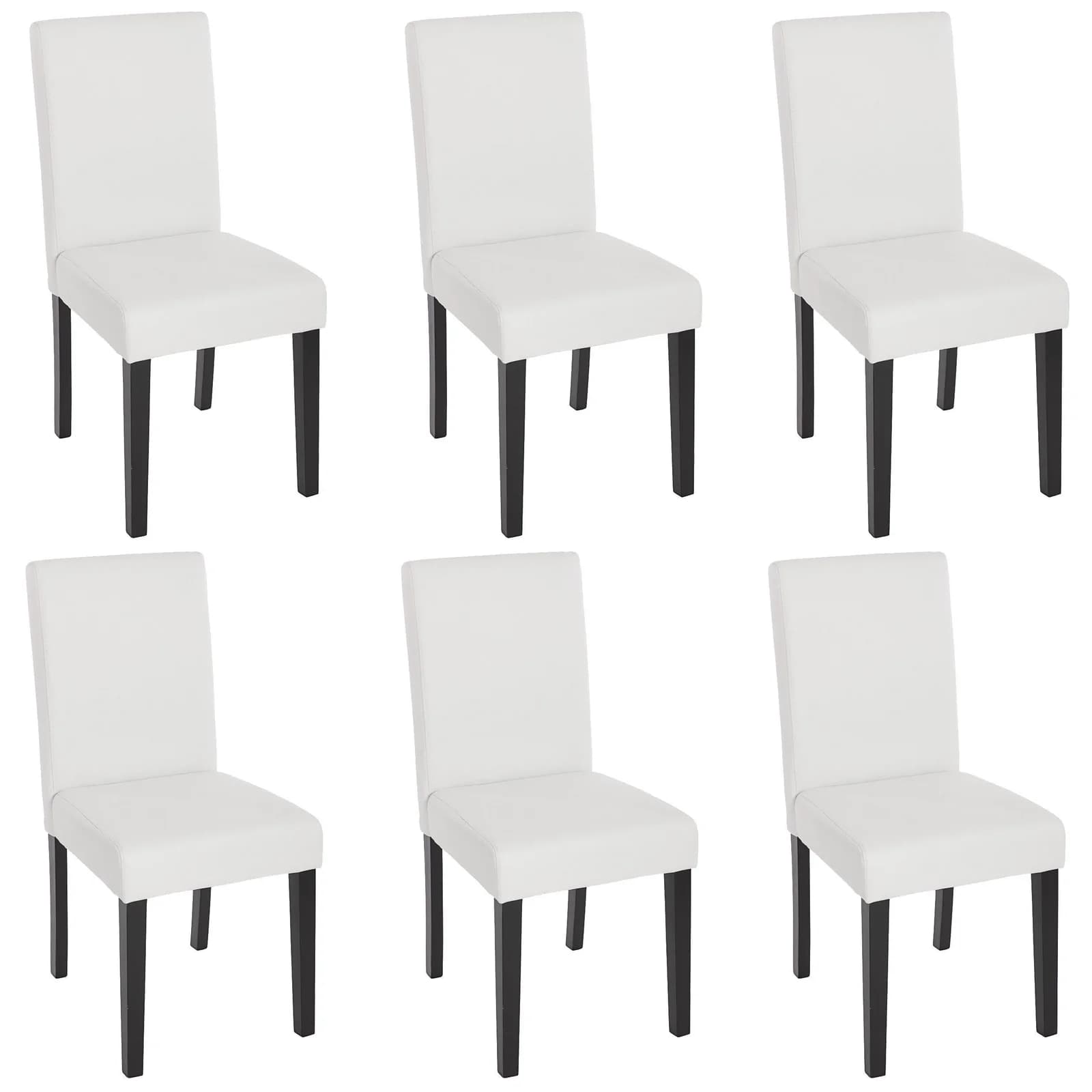 MCW 6er-Set Esszimmerstuhl Littau Kunstleder Weiß Matt - Bild 2