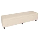 MCW Bank Sitzbank mit Aufbewahrung Arezzo XXL Kunstleder Creme Bild 2