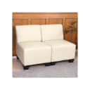 MCW Modular 2-Sitzer Sofa Couch Moncalieri Creme Kunstleder Ohne Armlehnen Bild 1