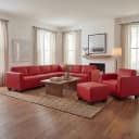 Couch-Garnitur Moncalieri 6-2 Rot Sessel mit Ottomane Bild 1
