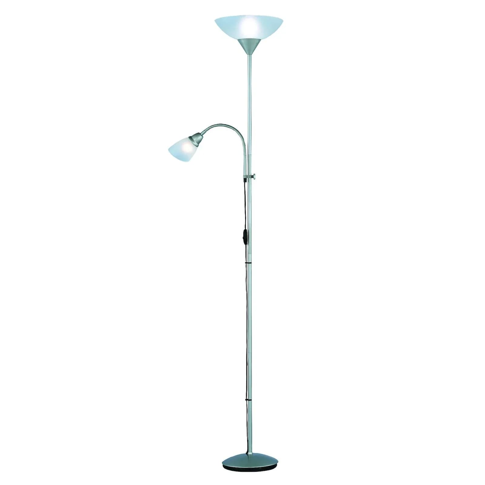 Reality Trio Deckenfluter Leseleuchte Silber