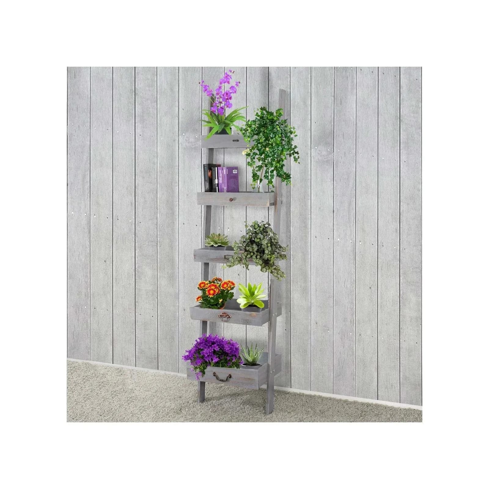 MCW Regal Standregal Grau Shabby-Look Vintage