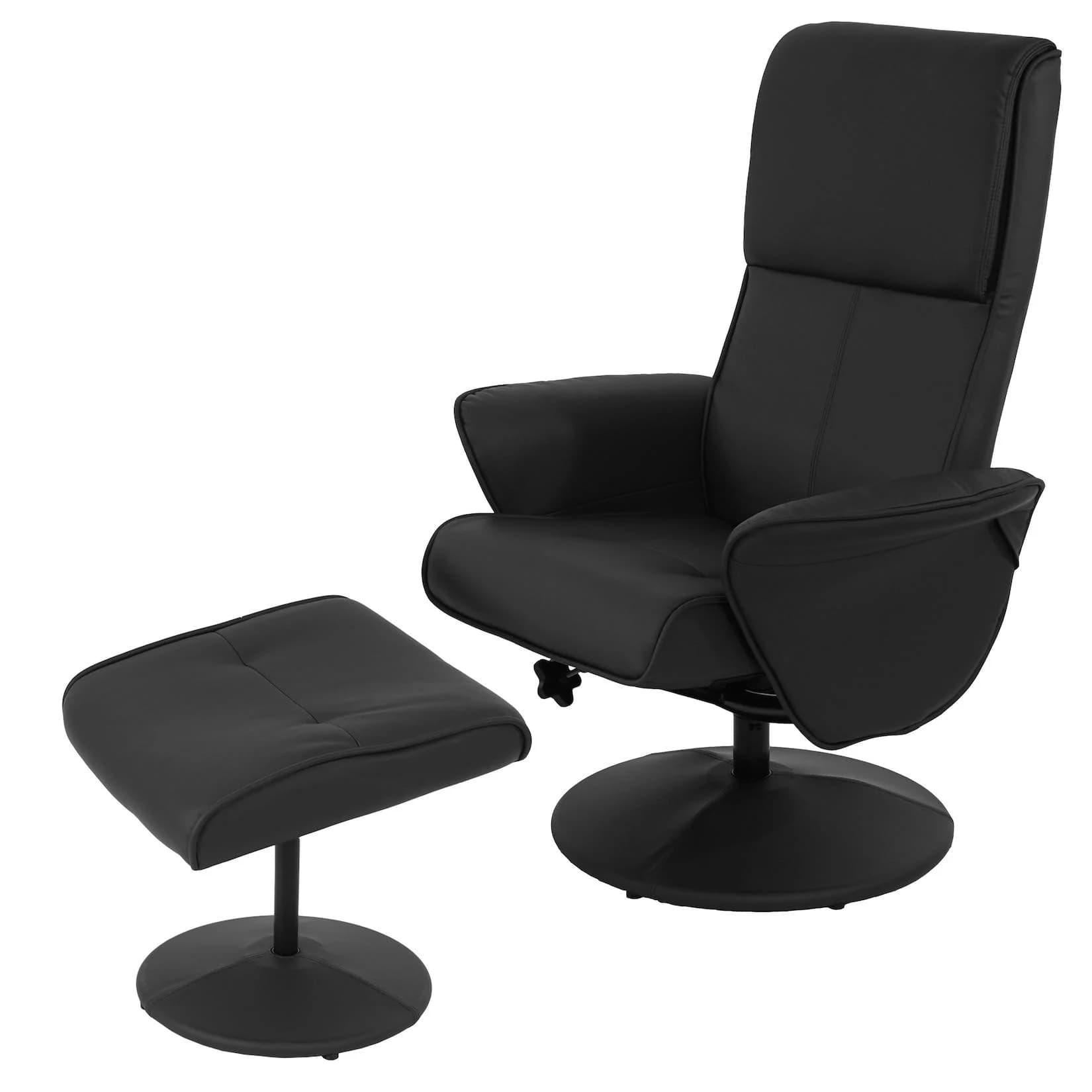 MCW Relaxsessel Stockholm Fernsehsessel Kunstleder Schwarz