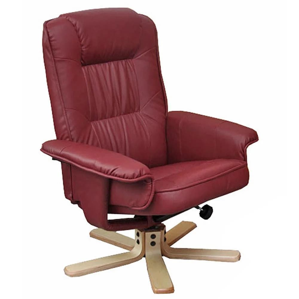 MCW Relaxsessel Fernsehsessel Kunstleder Bordeaux Drehbar - Bild 2