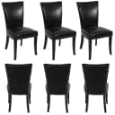MCW 6er-Set Esszimmerstuhl Chesterfield Edinburgh Kunstleder Schwarz Helle Beine Bild 2