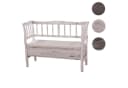 MCW Sitztruhe H207 Weiß Shabby-Look mit Kissen Bild 4
