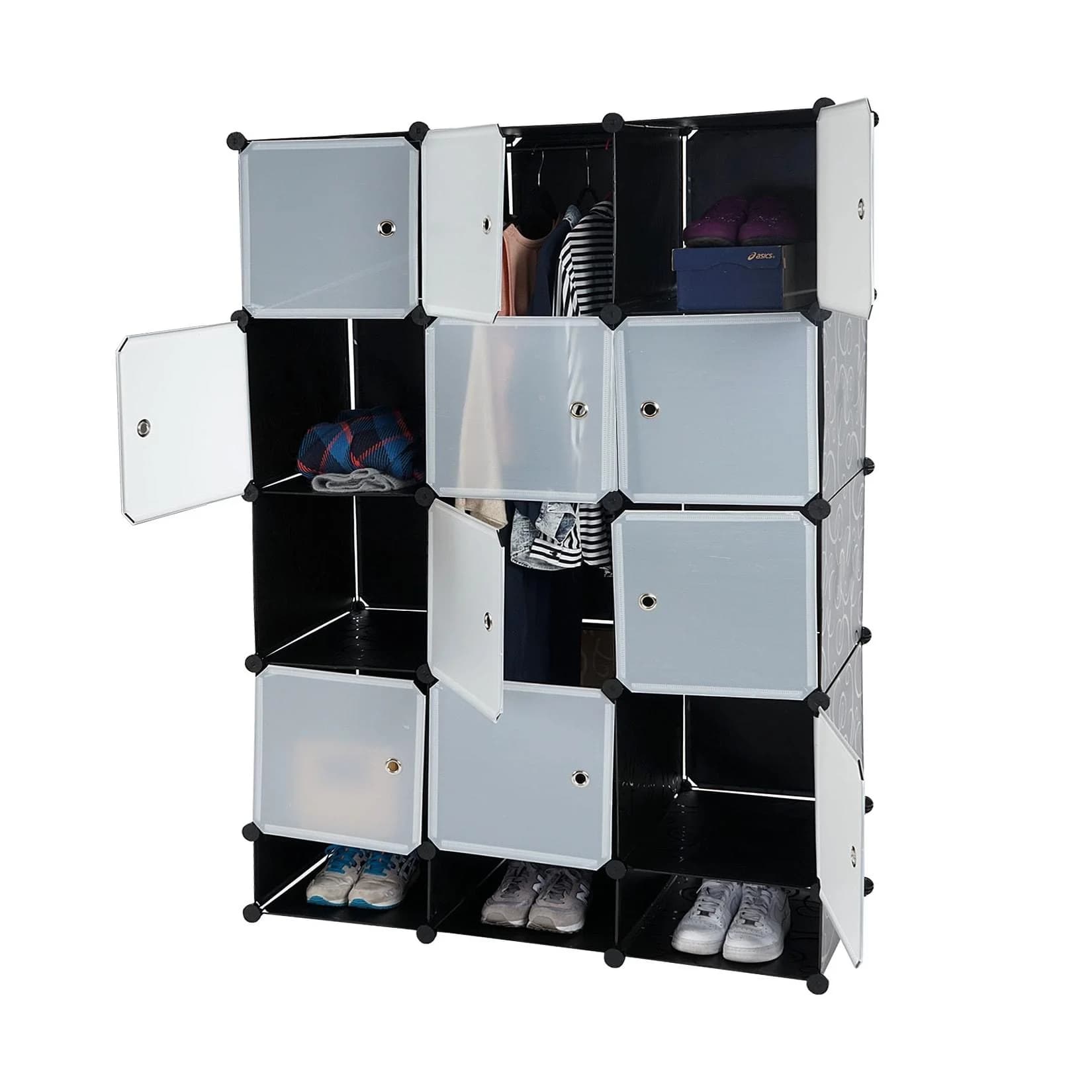MCW Regalsystem Cairns T306 Steckregal 8 Boxen Schwarz