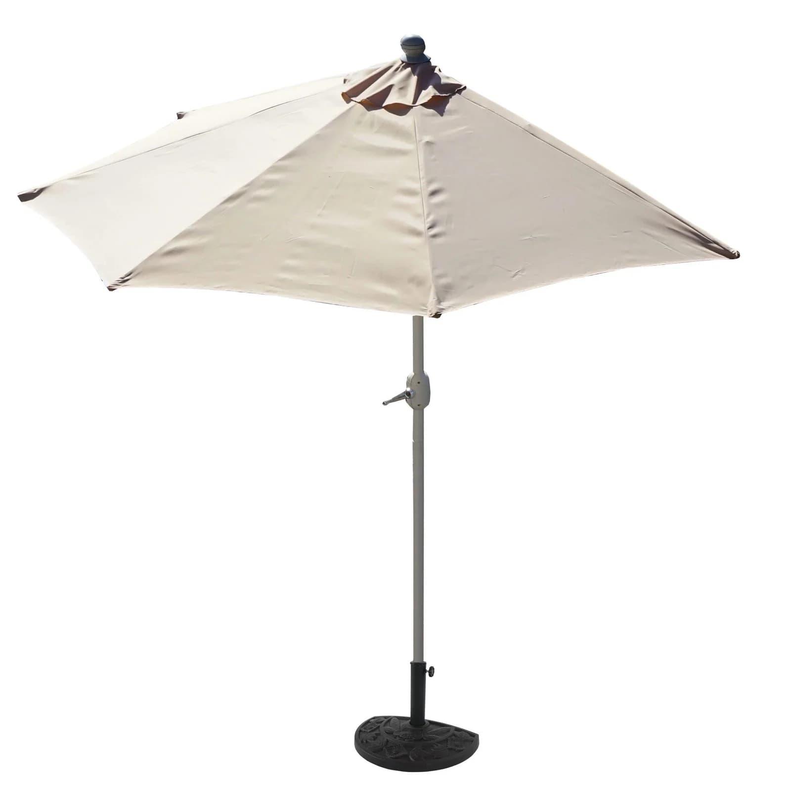 MCW Sonnenschirm halbrund Lorca UV 50+ Creme mit Kurbel - Bild 2