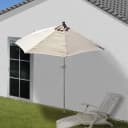 MCW Sonnenschirm halbrund Lorca UV 50+ Creme Balkonschirm Bild 1
