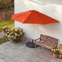 Sonnenschirm halbrund Lorca Terracotta UV 50+ mit Ständer Bild 1
