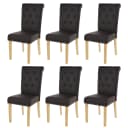 MCW 6er-Set Esszimmerstuhl Chesterfield Edinburgh II Kunstleder Coffee Bild 2