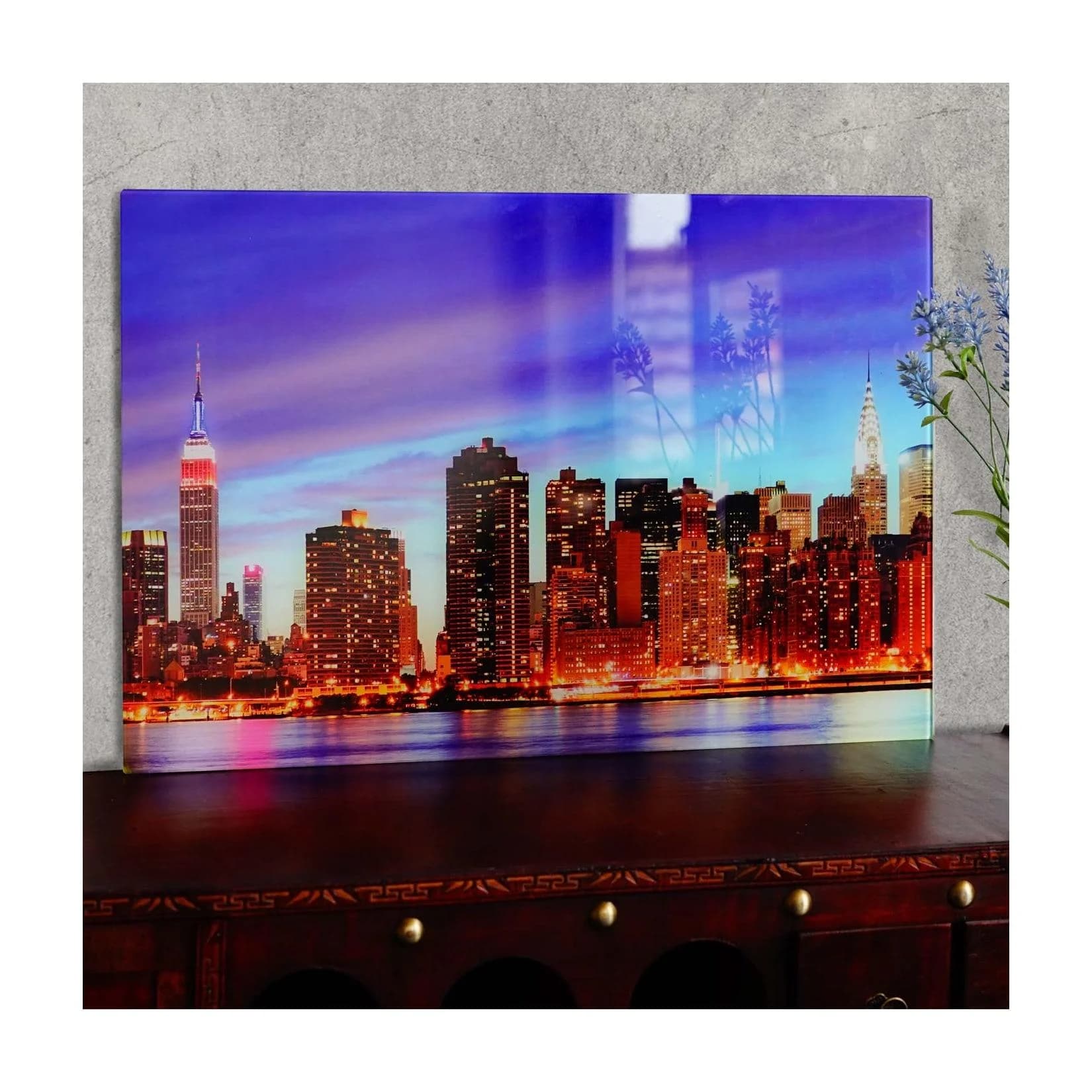Glasbild T117 Wandbild New York 40x60cm Hochglanz