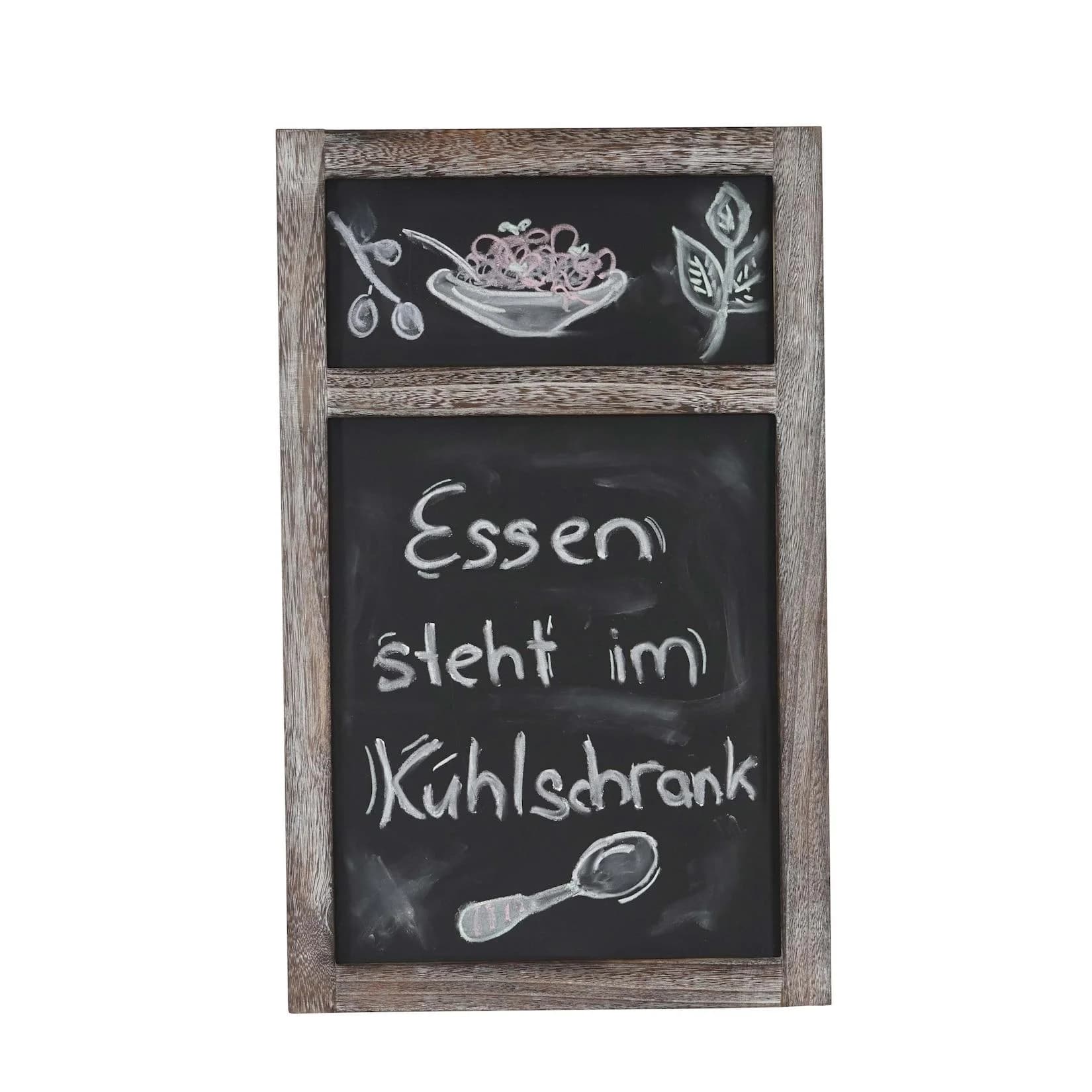 MCW Werbetafel Wandtafel Kreidetafel Holz Vintage Braun