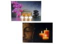 MCW LED-Leinwandbild Buddha mit Timer und Holzrahmen Bild 1