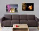 MCW LED-Leinwandbild Buddha mit Timer und Holzrahmen Bild 5
