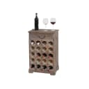 Weinregal Torre T324, Flaschenregal für 20 Flaschen, Shabby-Look, Braun Bild 1