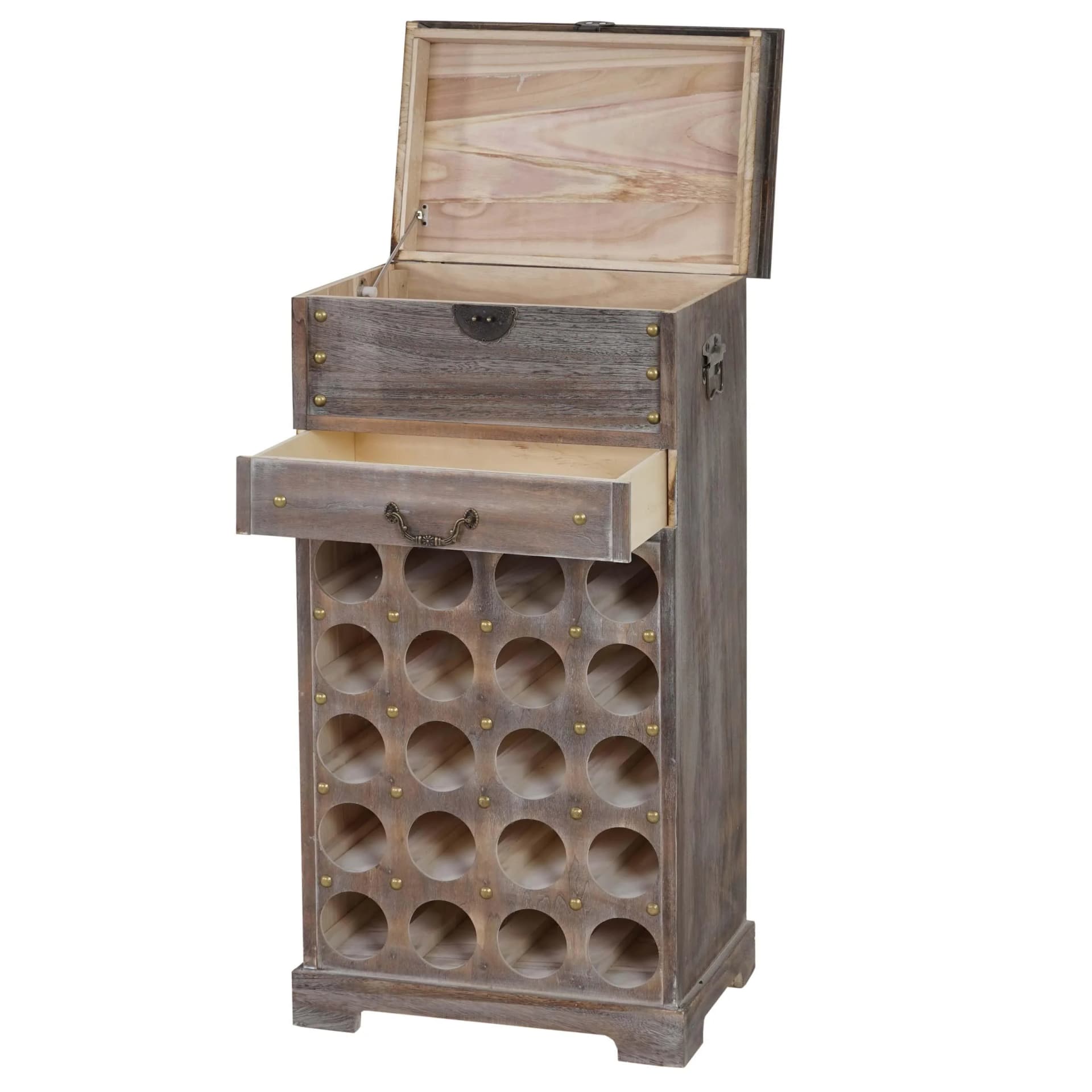 MCW Weinregal Torre T323 Braun Shabby-Look für 20 Flaschen - Bild 2