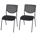 MCW 2er-Set Besucherstuhl H401 Schwarz Stapelbar Stoff Bild 2