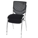 MCW 2er-Set Besucherstuhl H401 Stapelbar Schwarz Chrom Bild 1