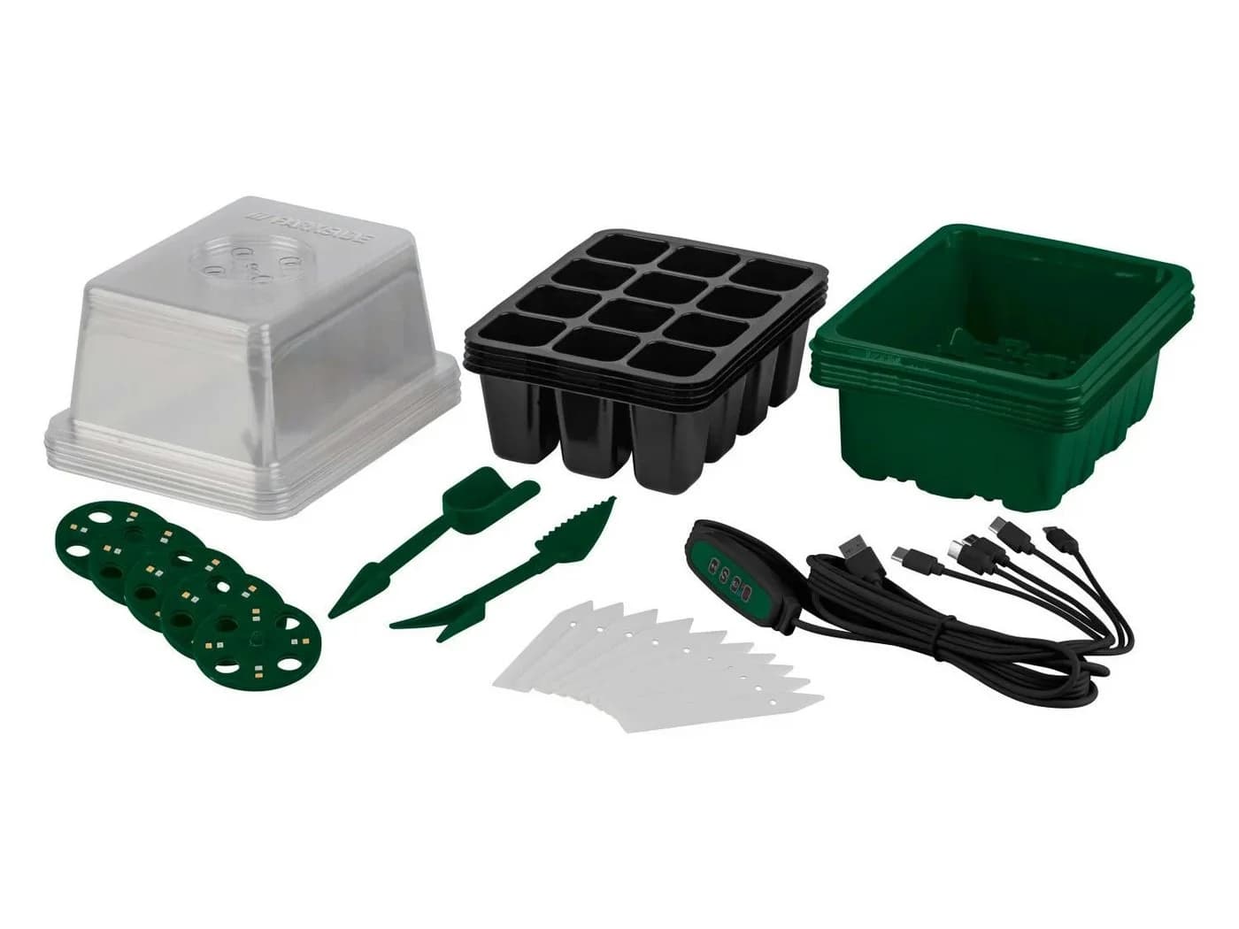 Parkside LED Anzuchtkasten Set mit Timer, 5 Mini-Gewächshäuser - Bild 2