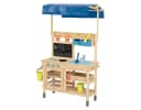 Playtive Outdoor-Spielküche Matschküche Holz mit Dach & Zubehör Bild 3