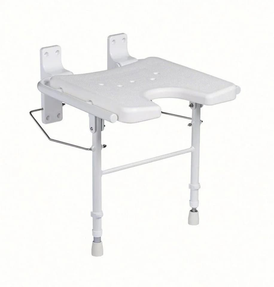 DocMed Duschklappsitz Weiß Höhenverstellbar Belastbar 120kg - Bild 2