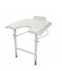 DocMed Duschklappsitz Weiß Höhenverstellbar Belastbar 120kg Bild 5