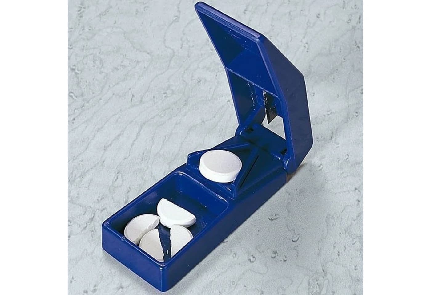 DocMed Pillendose Tablettenzerkleinerer mit scharfer Klinge