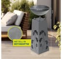 Hoberg LED Pflanzsäule Grau Beton-Optik mit Timer Bild 5