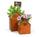Hoberg Blumenkasten Rost-Pflanztöpfe 2er-Set Braun Eisen Bild 2