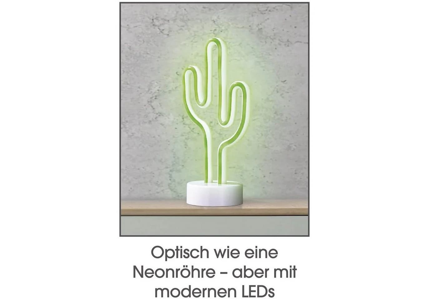 EASYmaxx LED Dekolicht Kaktus Neon-Optik Grün 108 LEDs Batteriebetrieb - Bild 5