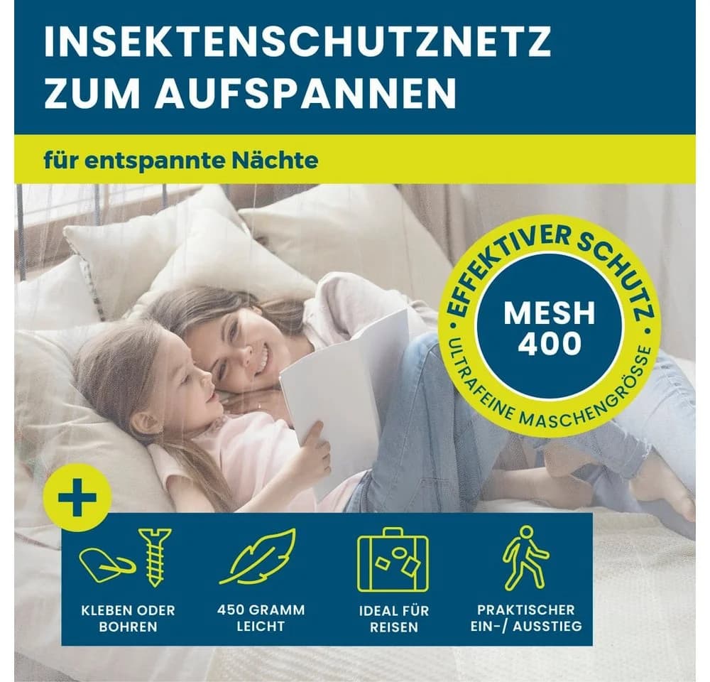 Hoberg Moskitonetz Insekten-Baldachin Weiß - Bild 2