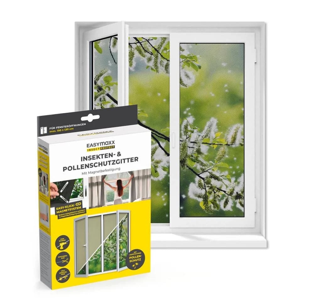 EASYmaxx Insektenschutzgitter Grau Zuschneidbar mit Magneten - Bild 2