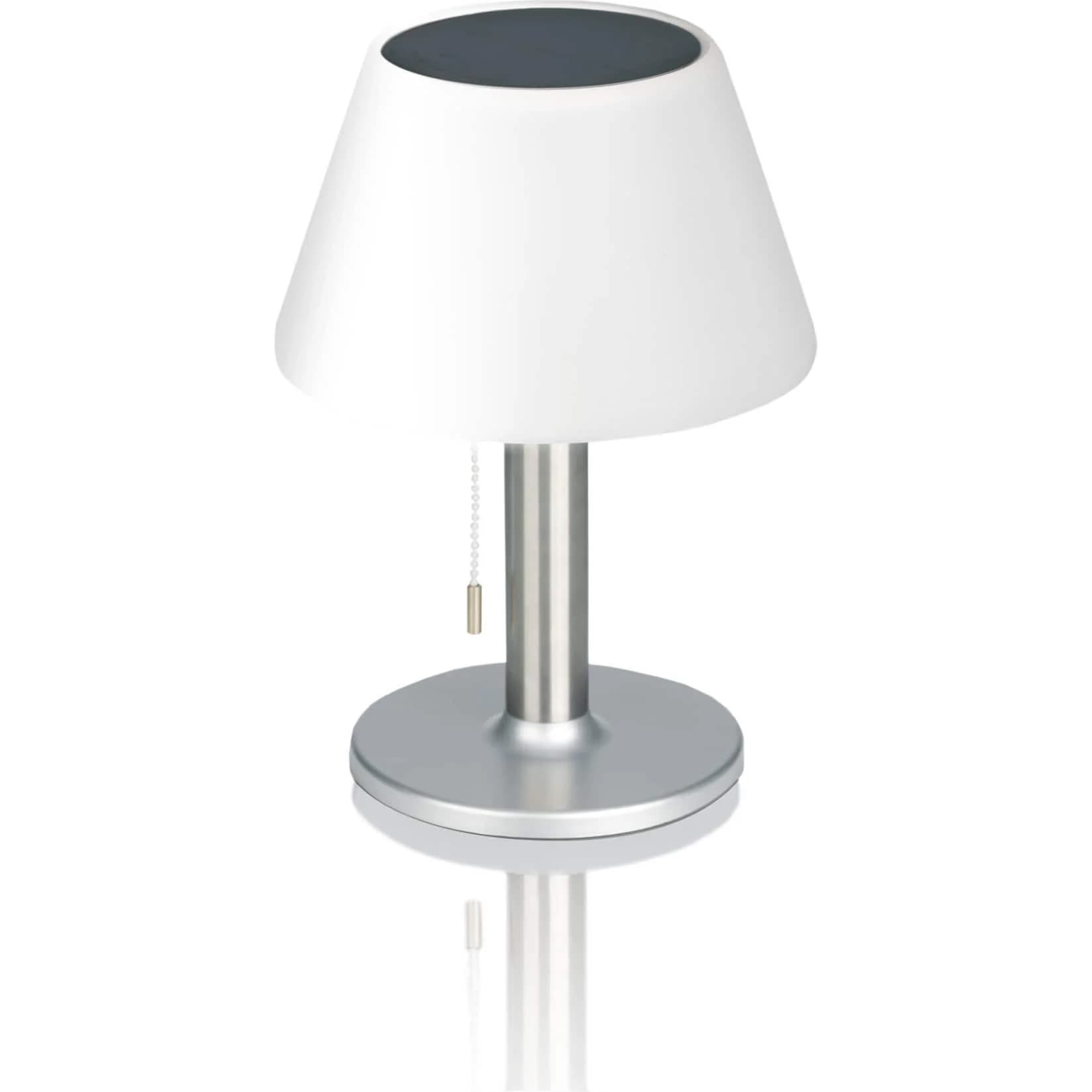 EASYmaxx LED Tischleuchte Outdoor Edelstahl Solarbetrieb