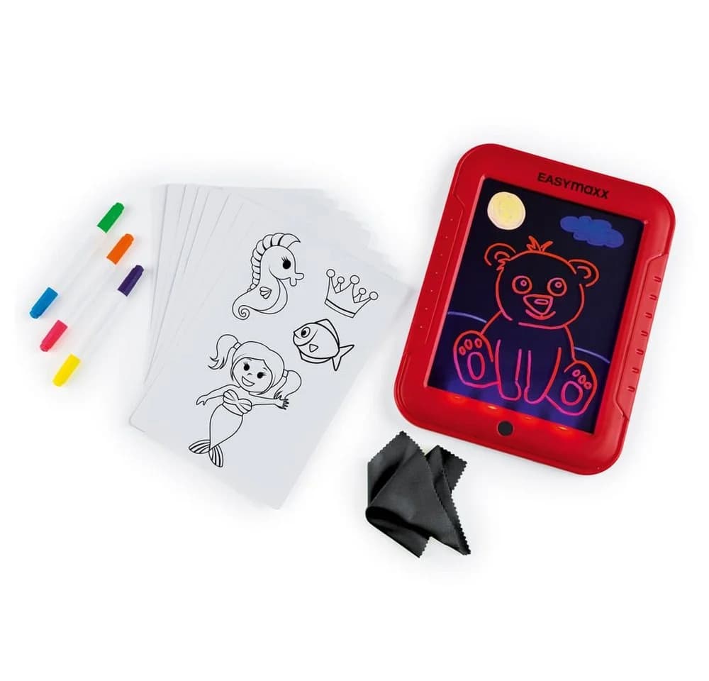EASYmaxx Malpad Magic Glow Maltafel mit 8 Leuchteffekten