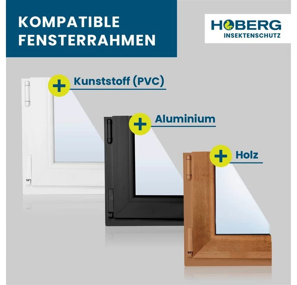 Hoberg Insektenschutz-Fensterrahmen Magnetbefestigung Fliegennetz - Bild 5