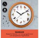 MAXXMEE Wanduhr mit Vogelstimmen & Nachtabschaltung Bild 1