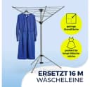 EASYmaxx Wäscheständer Platzwunder Silber/Schwarz Bild 1