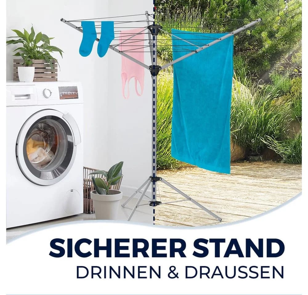 EASYmaxx Wäscheständer Platzwunder Silber/Schwarz - Bild 4