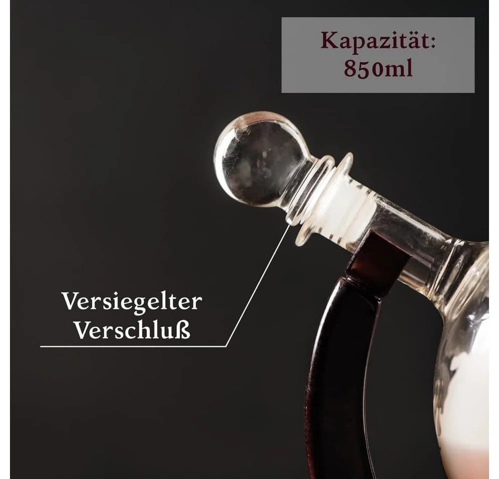 Kemstood Dekanter 8-in-1 Whisky-Set mit Globus-Karaffe & Gläsern - Bild 5
