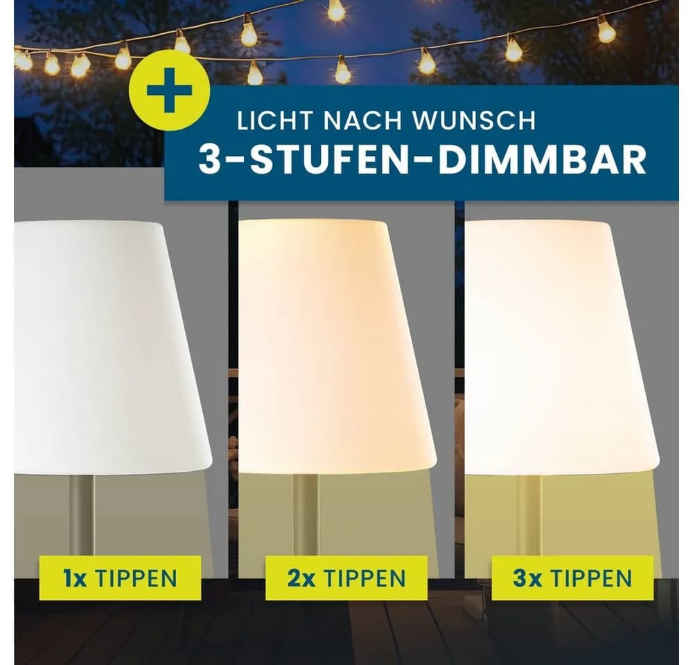 Hoberg Gartenleuchte Outdoor LED-Standleuchte dimmbar 187 cm - Bild 3