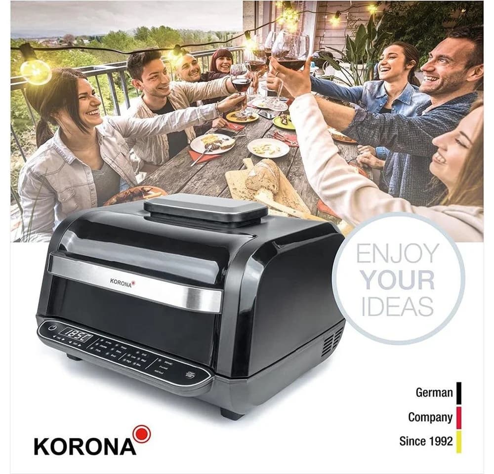 KORONA Kombigrill 46160 8-in-1 Multifunktionsgrill Schwarz