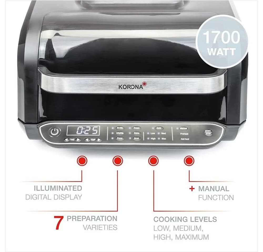 KORONA Kombigrill 46160 8-in-1 Multifunktionsgrill Schwarz - Bild 3